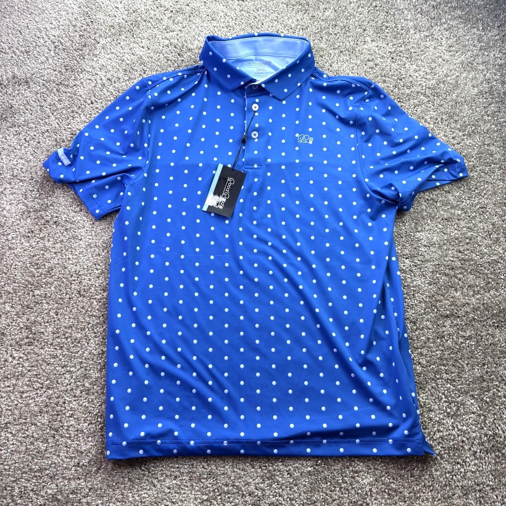 Good Good Golf Performance Polo Shirt Men's Small Blue Be The Ball Athletic NWT